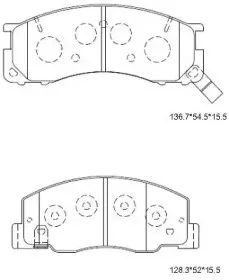 KD2694 ASIMCO Комплект тормозных колодок, дисковый тормоз