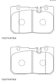 KD2708 ASIMCO Комплект тормозных колодок, дисковый тормоз