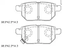 KD2781 ASIMCO Комплект тормозных колодок, дисковый тормоз