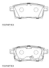 KD3741 ASIMCO Комплект тормозных колодок, дисковый тормоз