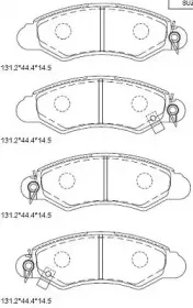 KD3749 ASIMCO Комплект тормозных колодок, дисковый тормоз