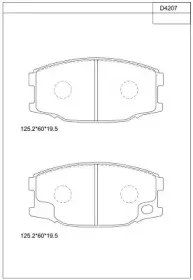 KD4207 ASIMCO Комплект тормозных колодок, дисковый тормоз