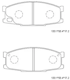 KD4348 ASIMCO Комплект тормозных колодок, дисковый тормоз