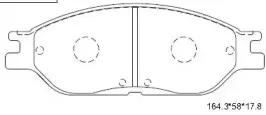 KD6316 ASIMCO Комплект тормозных колодок, дисковый тормоз