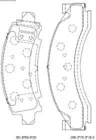 KD6319 ASIMCO Комплект тормозных колодок, дисковый тормоз