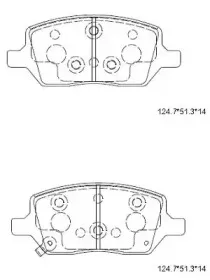 KD6502 ASIMCO Комплект тормозных колодок, дисковый тормоз