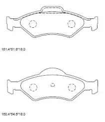 KD6516 ASIMCO Комплект тормозных колодок, дисковый тормоз