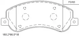 KD6601 ASIMCO Комплект тормозных колодок, дисковый тормоз