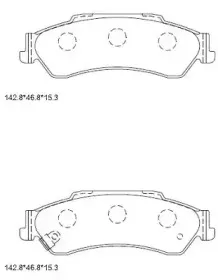 KD6736 ASIMCO Комплект тормозных колодок, дисковый тормоз