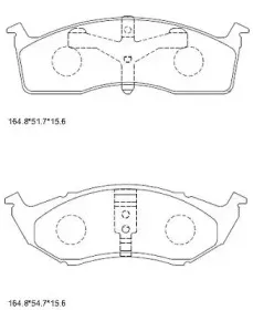 KD6751F ASIMCO Комплект тормозных колодок, дисковый тормоз
