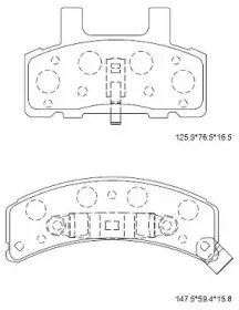 KD6760 ASIMCO Комплект тормозных колодок, дисковый тормоз