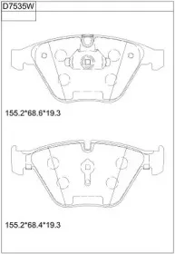 KD7535W ASIMCO Комплект тормозных колодок, дисковый тормоз