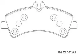 KD7548 ASIMCO Комплект тормозных колодок, дисковый тормоз