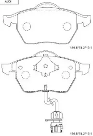 KD7705 ASIMCO Комплект тормозных колодок, дисковый тормоз