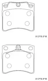 KD7723 ASIMCO Комплект тормозных колодок, дисковый тормоз