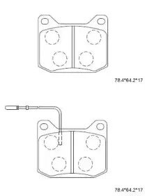 KD7737 ASIMCO Комплект тормозных колодок, дисковый тормоз