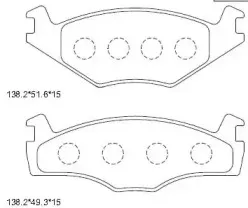 KD7757 ASIMCO Комплект тормозных колодок, дисковый тормоз