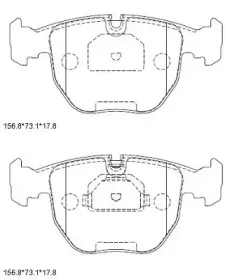 KD7761 ASIMCO Комплект тормозных колодок, дисковый тормоз