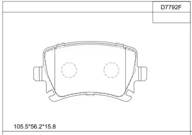 KD7792F ASIMCO Комплект тормозных колодок, дисковый тормоз