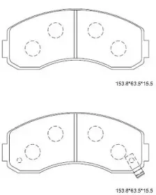 KD9620 ASIMCO Комплект тормозных колодок, дисковый тормоз