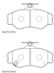 KD9626 ASIMCO Комплект тормозных колодок, дисковый тормоз