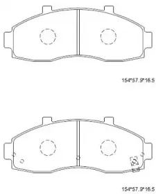 KD9714 ASIMCO Комплект тормозных колодок, дисковый тормоз