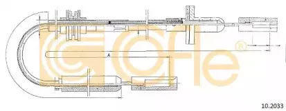 10.2033 COFLE Трос, управление сцеплением