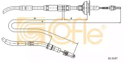 10.3147 COFLE Трос, управление сцеплением