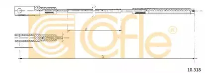 10.318 COFLE Трос, управление сцеплением
