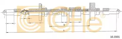 103501 COFLE Трос, управление сцеплением