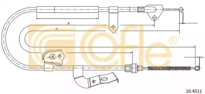 10.4511 COFLE Трос, стояночная тормозная система