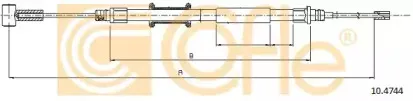 10.4744 COFLE Трос, стояночная тормозная система