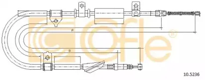 10.5236 COFLE Трос, стояночная тормозная система