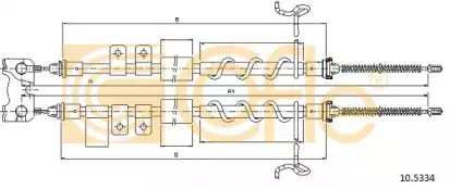 10.5334 COFLE Трос, стояночная тормозная система