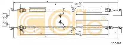 10.5366 COFLE Трос, стояночная тормозная система