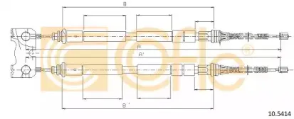 10.5414 COFLE Трос, стояночная тормозная система