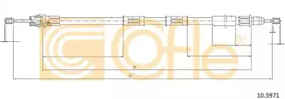 10.5971 COFLE Трос, стояночная тормозная система