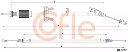 10.6237 COFLE Трос, стояночная тормозная система