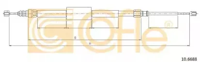 10.6688 COFLE Трос, стояночная тормозная система