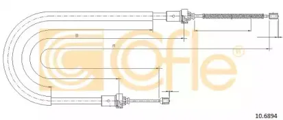 10.6894 COFLE Трос, стояночная тормозная система