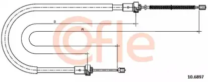 10.6897 COFLE Трос, стояночная тормозная система