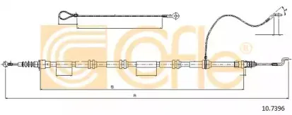 10.7396 COFLE Трос, стояночная тормозная система