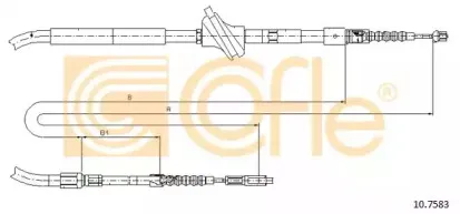 10.7583 COFLE Трос, стояночная тормозная система