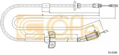 10.8186 COFLE Трос, стояночная тормозная система