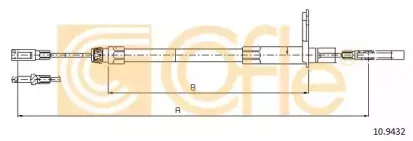 10.9432 COFLE Трос, стояночная тормозная система