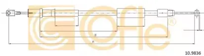 10.9836 COFLE Трос, стояночная тормозная система