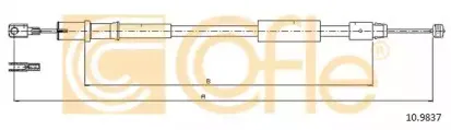 10.9837 COFLE Трос, стояночная тормозная система