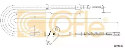 10.9843 COFLE Трос, стояночная тормозная система