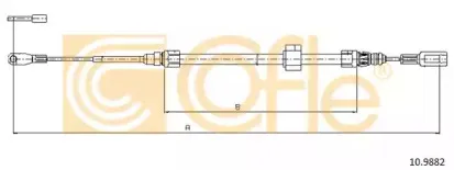 10.9882 COFLE Трос, стояночная тормозная система
