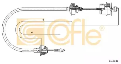 11.2141 COFLE Трос, управление сцеплением